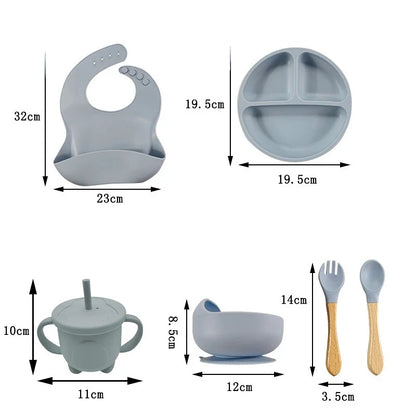 8 Piece Baby and Child's Attractive Dish Set