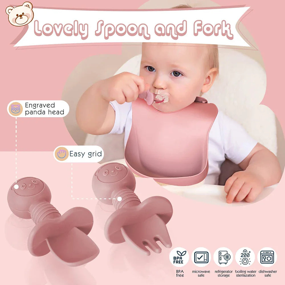 8 Piece Baby and Child's Attractive Dish Set