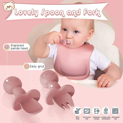 8 Piece Baby and Child's Attractive Dish Set