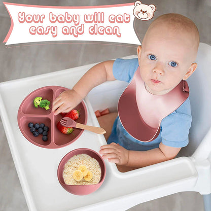 8 Piece Baby and Child's Attractive Dish Set