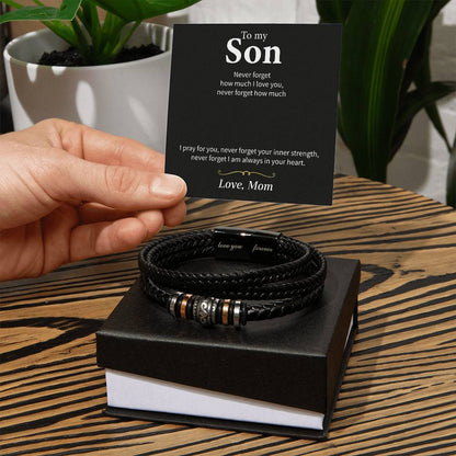 To my Son, Love You Forever Braclet