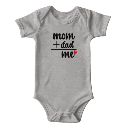 "Mom + Dad = Me" Cute Baby Onesie – Perfect for Mother's Day