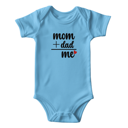 "Mom + Dad = Me" Cute Baby Onesie – Perfect for Mother's Day