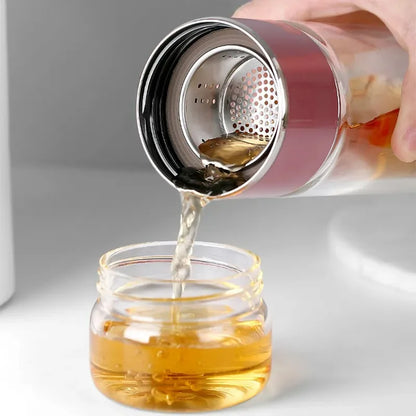 Eco-Friendly Glass Tea Tumbler with Free Japaneese Teaspoon