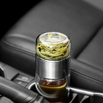 Eco-Friendly Glass Tea Tumbler with Free Japaneese Teaspoon