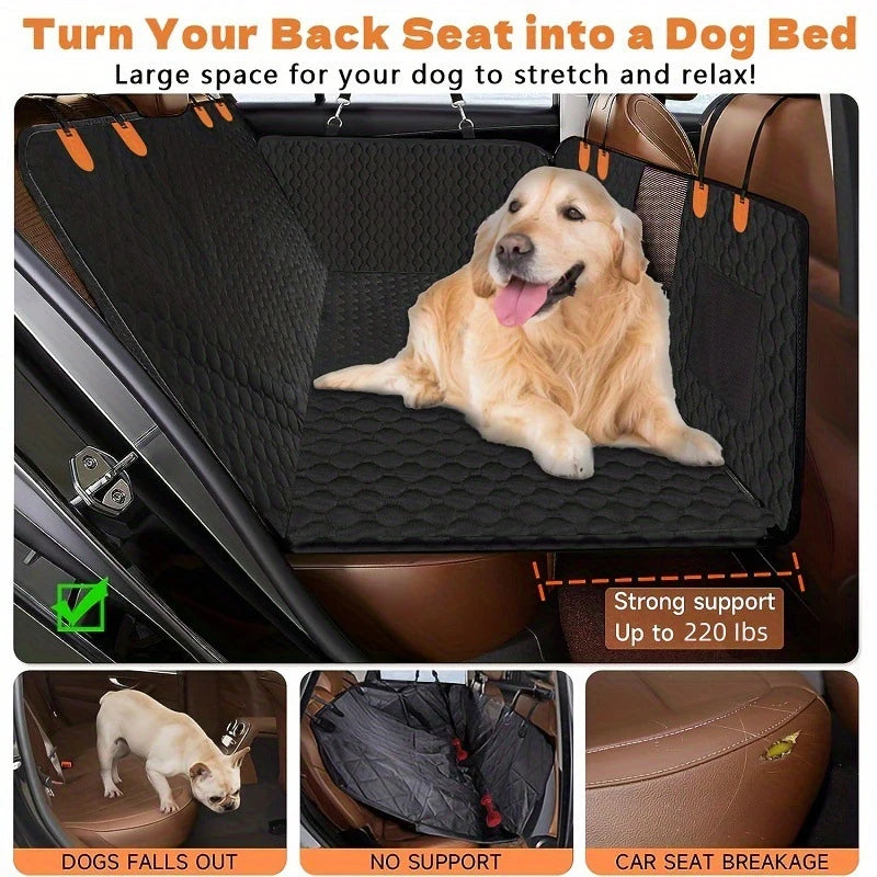 Waterproof Dog Car Seat Cover with Air Vent