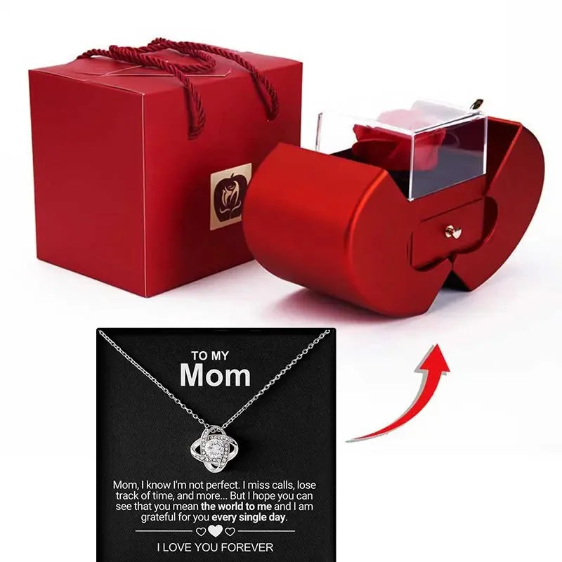 Heartfelt Love Knot Necklace for Mom