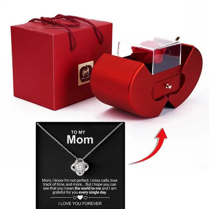 Heartfelt Love Knot Necklace for Mom